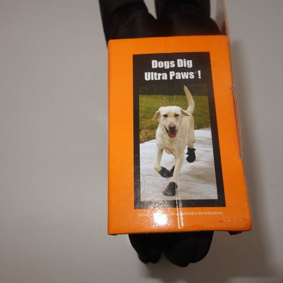 NEW Ultra Paws Rugged Dog Boots Shoes BLACK Medium 2.75" Paw - Picture 4 of 6